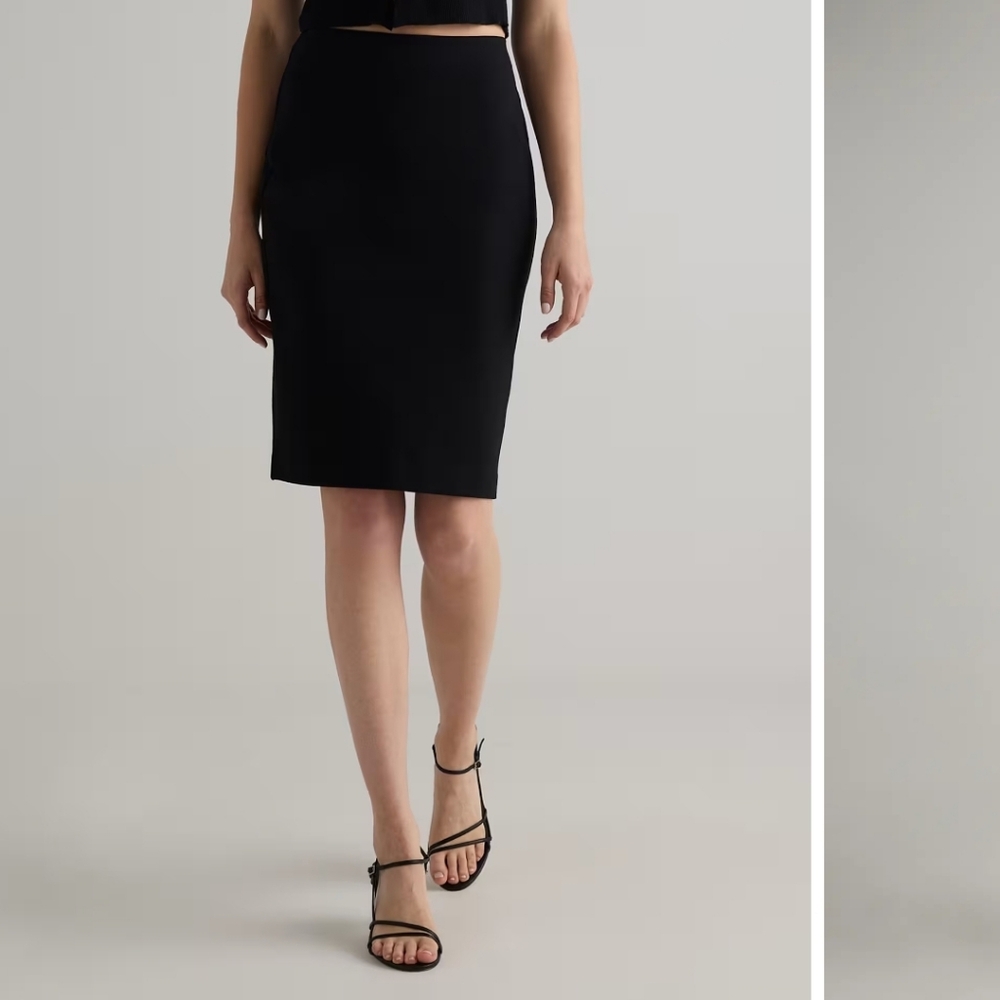 Quince Black Pencil Skirt